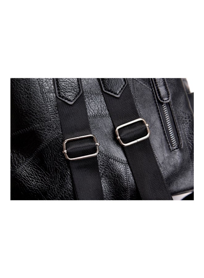 Zippered Backpack Black