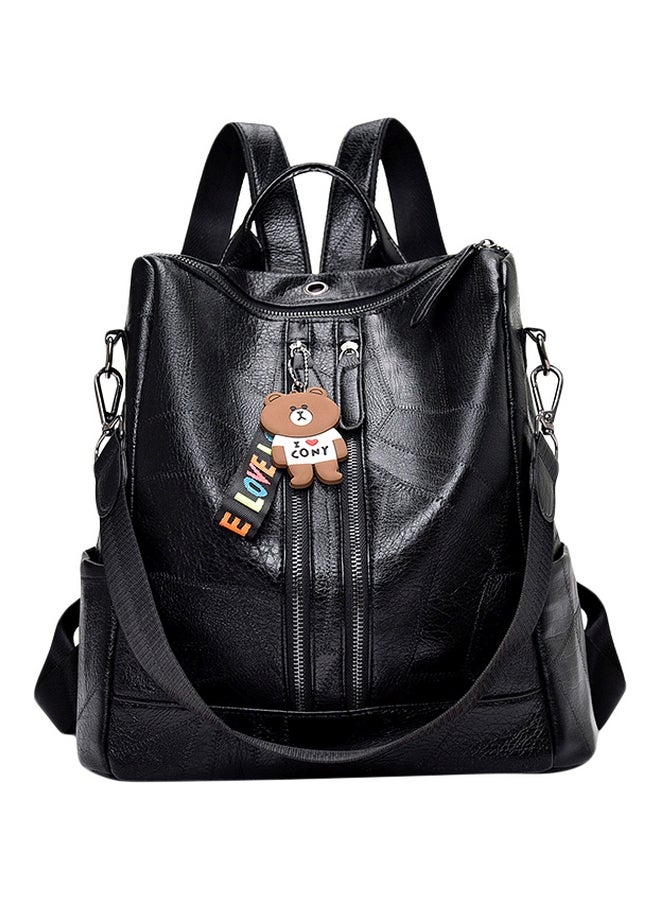 Zippered Backpack Black