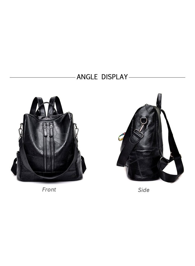 Zippered Backpack Black