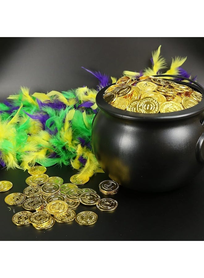 GiftExpress Plastic Gold Coins  144 Count Kids Play Money Pirate Tokens  Toy Treasure Hunts Chests Cauldrons Decorations  Party Favors