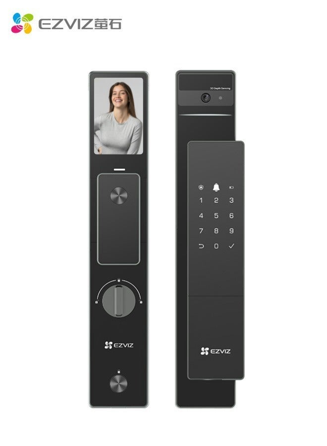 EZVIZ DL50FVS 8-in-1 Smart Door Lock, Keyless Entry, 3D Face Recognition, 8GB Storage, 2m Night Vision, Intercom, App Control, Installation Included for First 1000 Customers