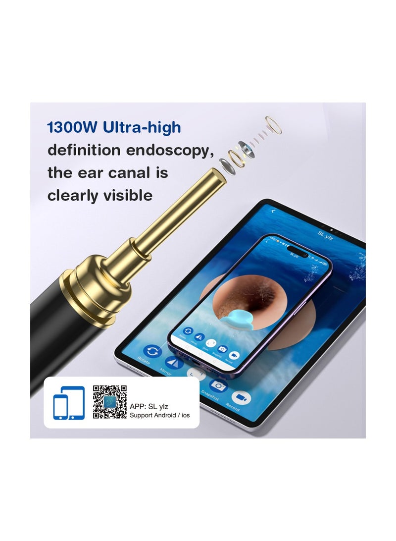 Dr. Isla P9 Intelligent Ear Pick with Camera Wireless WiFi Visual Ear Scoop Wax Cleaner Tool Bebird Wifi Smart Visual Ear Cleaner Wax Remover Endoscope Earpick Tool 500W High Precision Camera WIFI Android/IOS Connect Ear Cleaner Earwax Cleaner ( White )