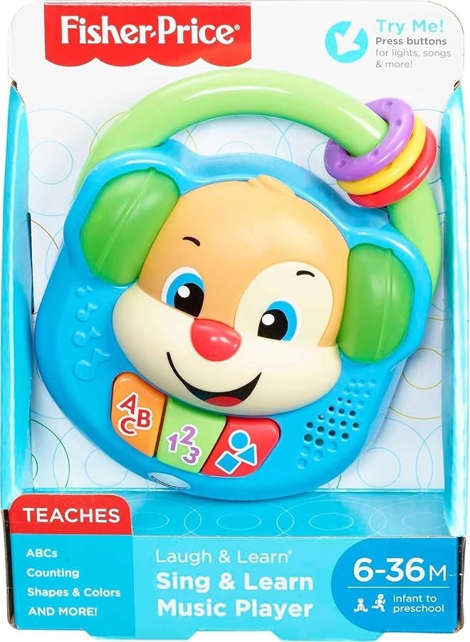 Fisher-Price Baby & Toddler Toy Laugh & Learn Sing & Learn Music Player Pretend Radio with Lights & Songs for Infants Ages 6+ Months