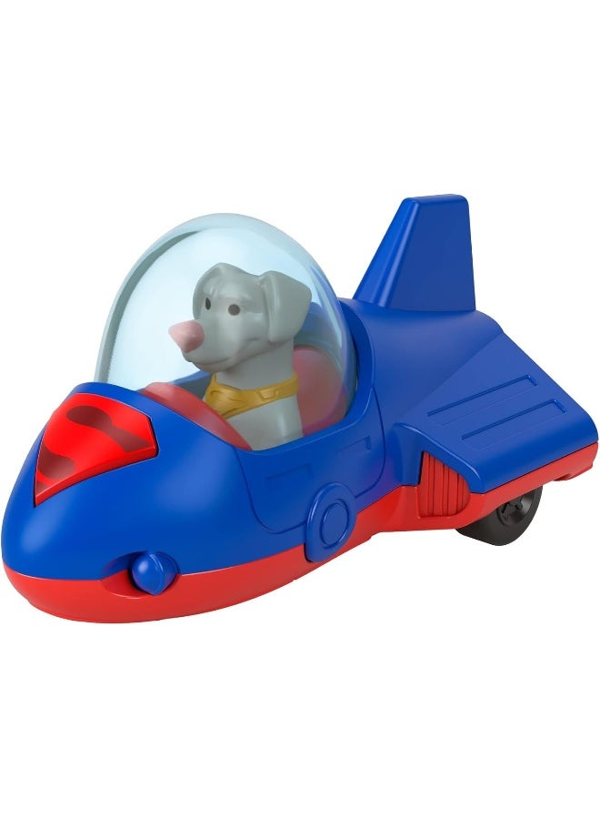 Fisher-Price DC League of Super Pets Basic Krypto Vehicle, Baby Toy, 36 Months and Up