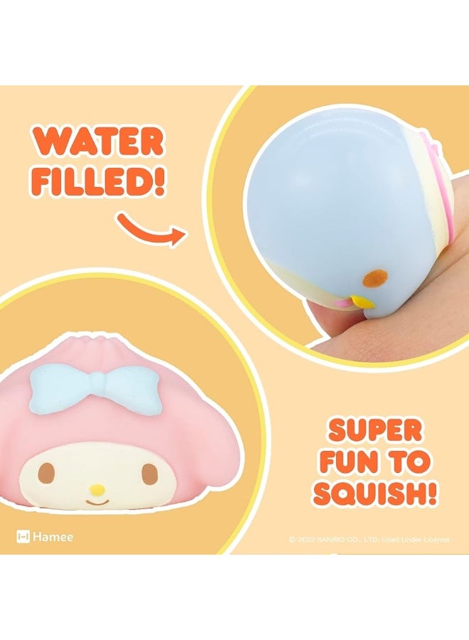 Hamee Sanrio Hello Kitty and Friends Cute Water Filled Surprise Capsule Squishy Toy [Steamed Bun] [Birthday Gift Bag, Party Favor, Gift Basket Filler, Stress Relief] â€“ 1 Pc. (Mystery â€“ Blind Capsule)