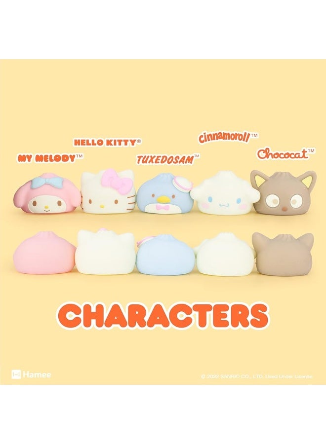 Hamee Sanrio Hello Kitty and Friends Cute Water Filled Surprise Capsule Squishy Toy [Steamed Bun] [Birthday Gift Bag, Party Favor, Gift Basket Filler, Stress Relief] â€“ 1 Pc. (Mystery â€“ Blind Capsule)