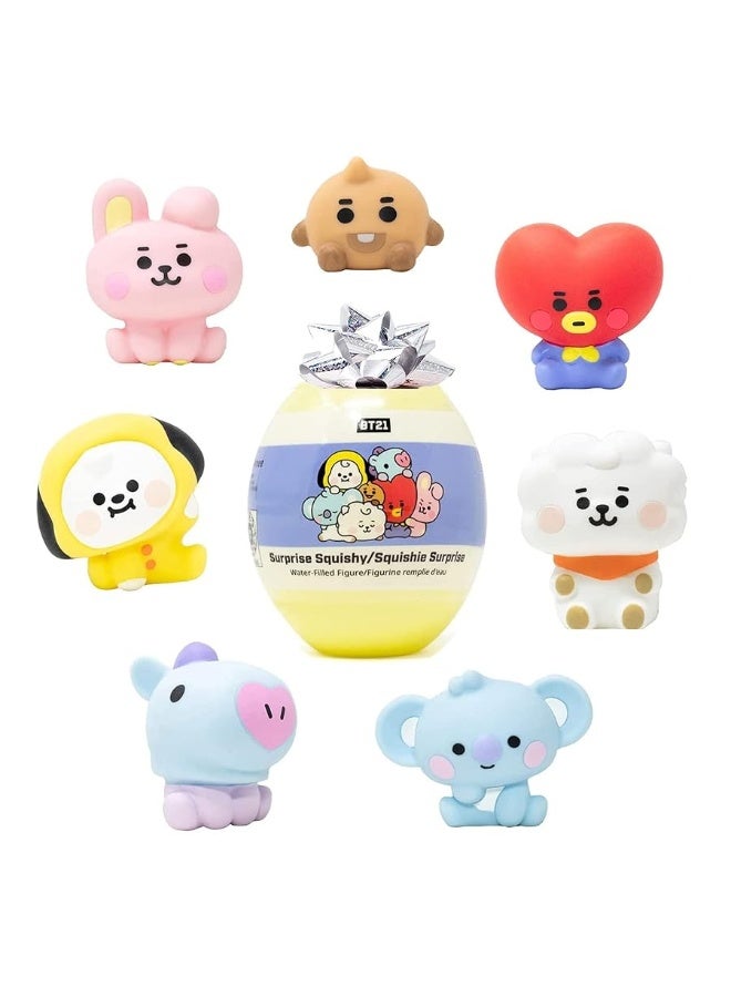 Hamee LINE Friends BT21 (Baby) [Surprise Capsule Series] Cute Water Filled Squishy Toy [Birthday Gift Bags, Party Favors, Gift Basket Filler, Stress Relief Toys] - 1 Pc. (Mystery - Blind Capsule)