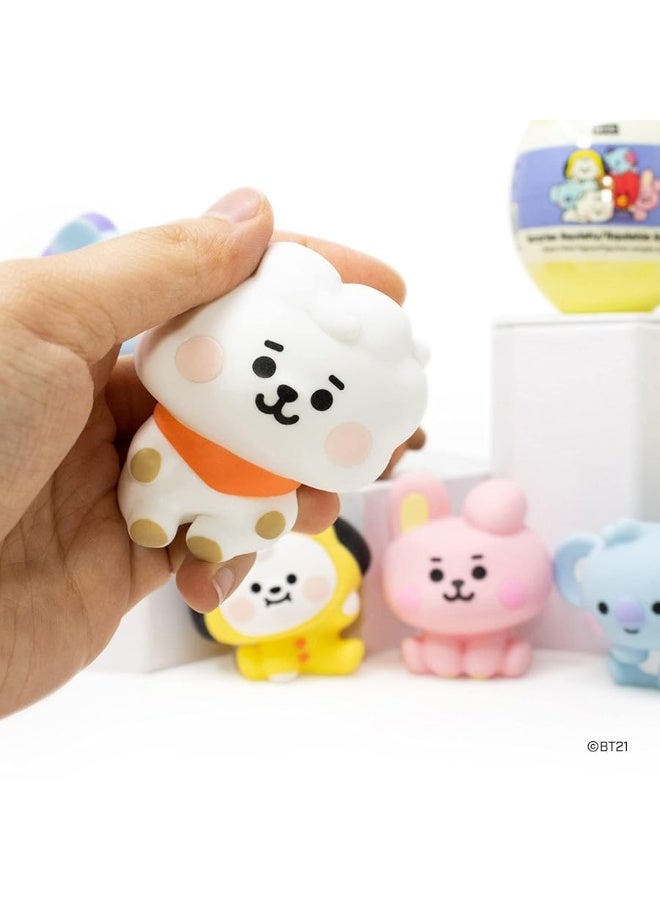 Hamee LINE Friends BT21 (Baby) [Surprise Capsule Series] Cute Water Filled Squishy Toy [Birthday Gift Bags, Party Favors, Gift Basket Filler, Stress Relief Toys] - 1 Pc. (Mystery - Blind Capsule)