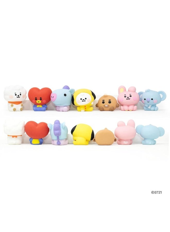 Hamee LINE Friends BT21 (Baby) [Surprise Capsule Series] Cute Water Filled Squishy Toy [Birthday Gift Bags, Party Favors, Gift Basket Filler, Stress Relief Toys] - 1 Pc. (Mystery - Blind Capsule)