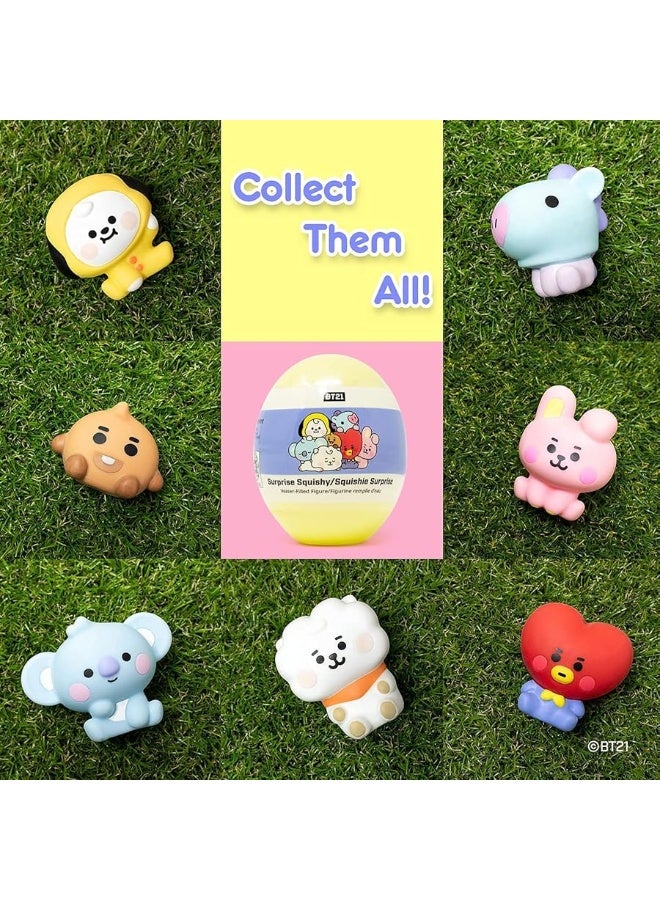 Hamee LINE Friends BT21 (Baby) [Surprise Capsule Series] Cute Water Filled Squishy Toy [Birthday Gift Bags, Party Favors, Gift Basket Filler, Stress Relief Toys] - 1 Pc. (Mystery - Blind Capsule)