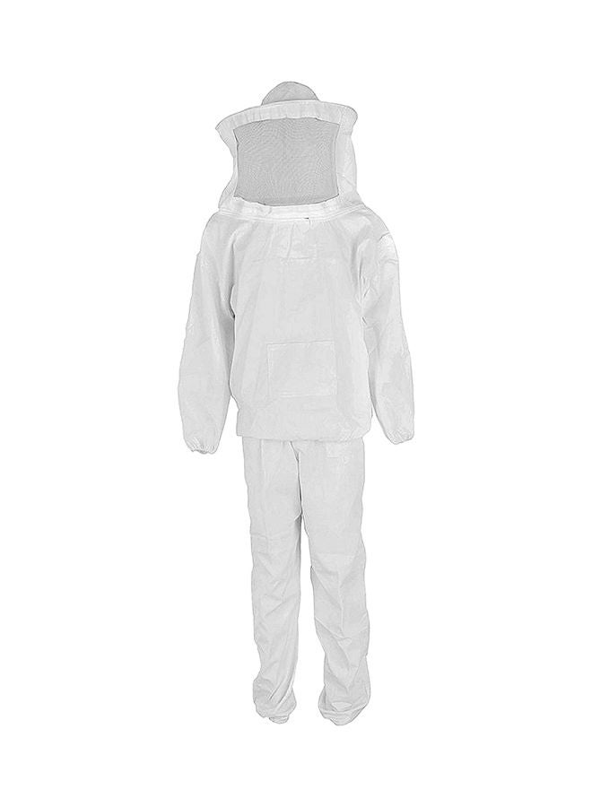 Beekeeping Suit With Hood White/Clear