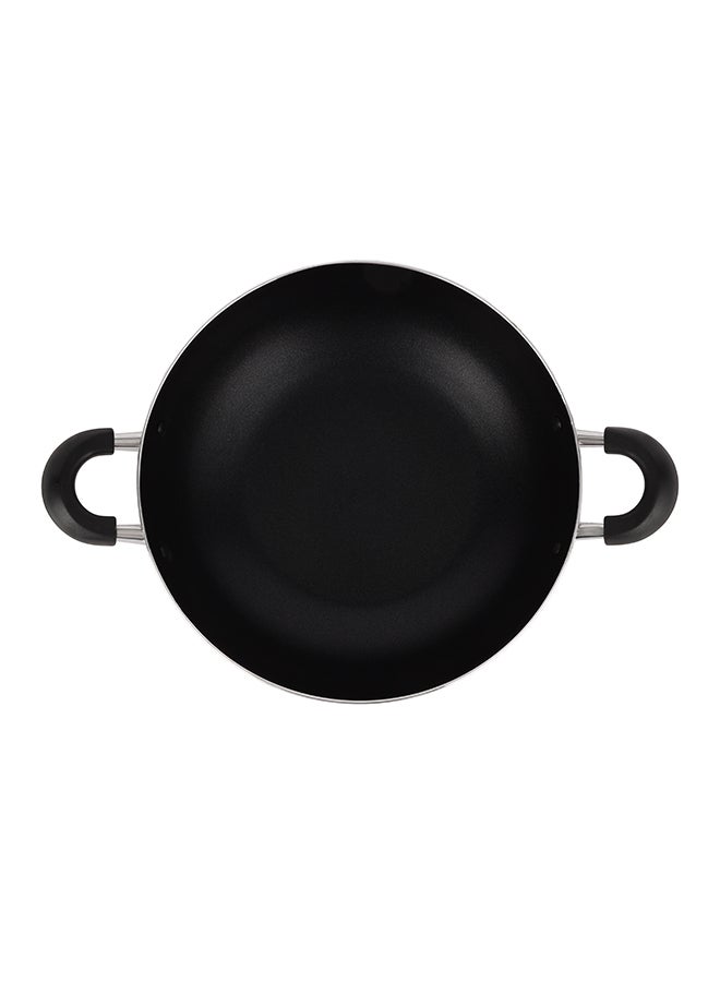 Wok Pan With Lid Red 30cm