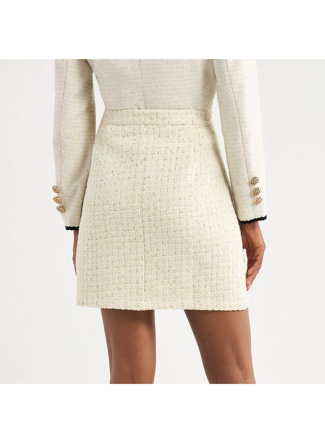 Textured Mini Skirt