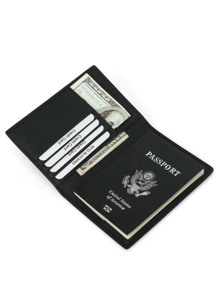 First-layer cowhide boarding pass wallet passport holds new RFID cowhide passport holder wallet passport bag protective cover light and thin