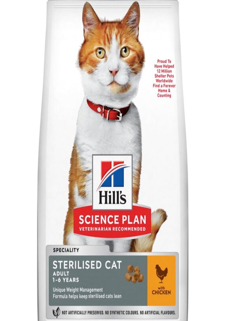 Hill's Science Plan Sterilised Adult Cat Food Chicken 10kg