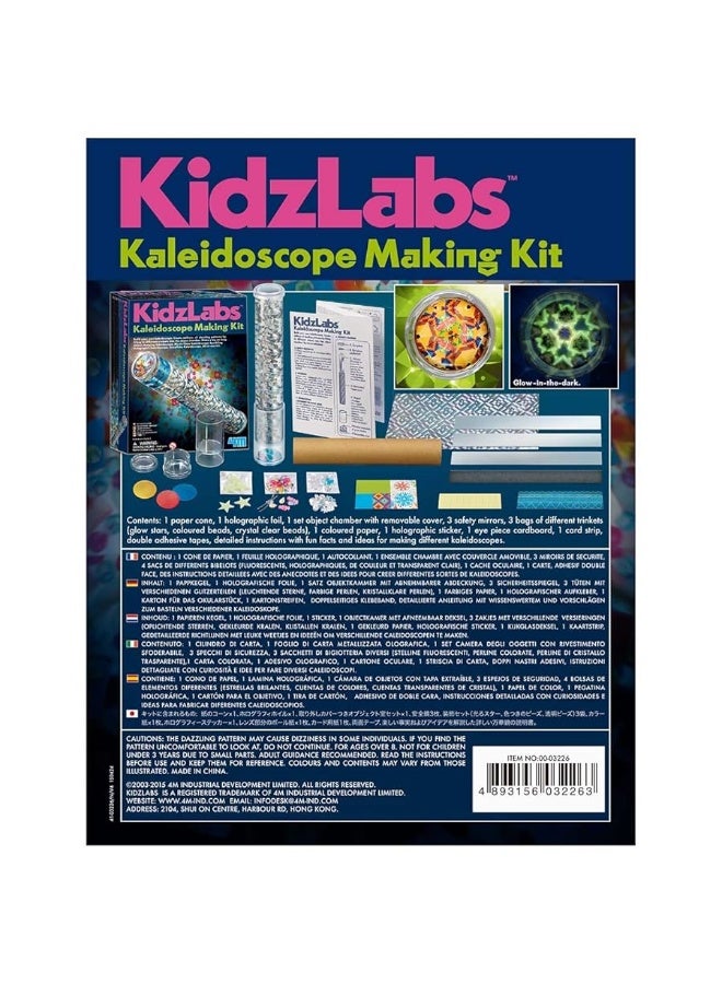 4M Kidzlabs Kaleidoscope Making Kit - Optical Light Physics Stem Toys Craft Gift for Kids & Teens, Boys & Girls (3435)