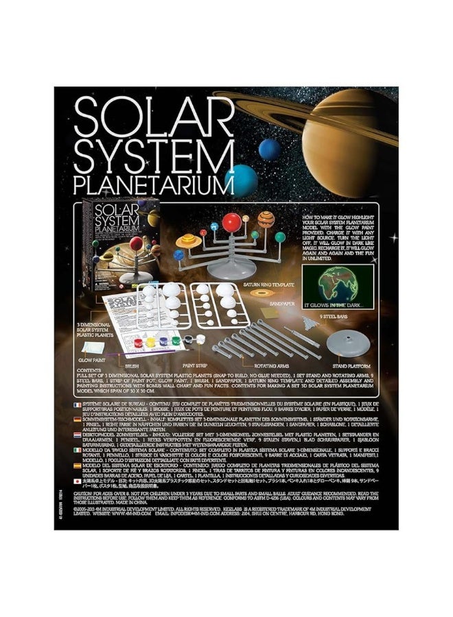 4M Solar System Planetarium - DIY Glow In The Dark Astronomy Planet Model Stem Toys Gift for Kids & Teens, Girls & Boys, Model:3427