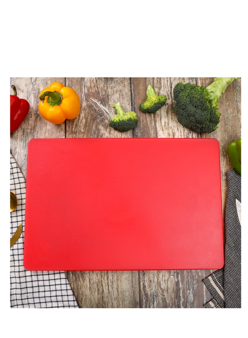 Royalford Classic Cutting Board- RF12108/ Plastic Chopping Board for Cut, Slicing Needs/ 2 cm Extra Thick, Perfect for Poultry, Fruits, Vegetables, Fish, Meat/ Easy to Use, Crack-Resistant, Odor-Proof Multicolor