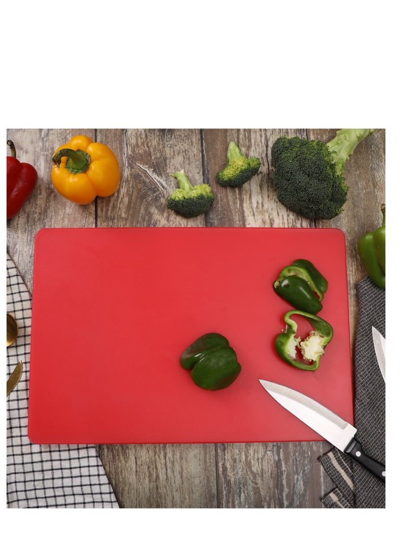 Royalford Classic Cutting Board- RF12108/ Plastic Chopping Board for Cut, Slicing Needs/ 2 cm Extra Thick, Perfect for Poultry, Fruits, Vegetables, Fish, Meat/ Easy to Use, Crack-Resistant, Odor-Proof Multicolor