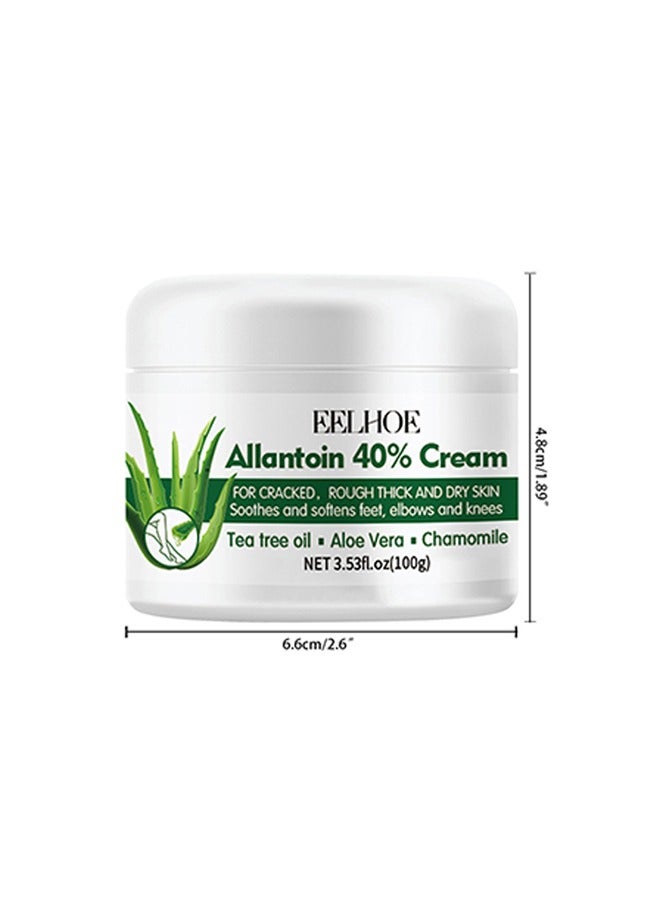 Allantoin 40% Cream- Foot Care Cream  For Cracked,Rough Thick and Dry Skin Soothes and Softens Feet,Elbows and Knees Hydrating and Moisturizing Foot Care Cream