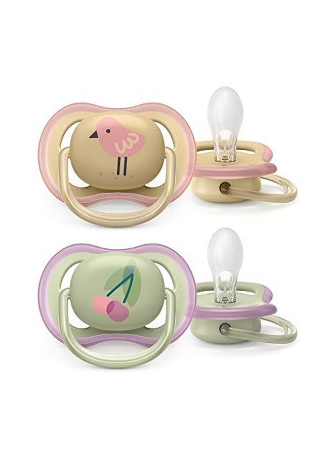 Avent Philips Avent Ultra Air Soother - 2 X Light, Breathable Baby Soothers For Babies Aged 0?6 Months, Bpa-Free With Steriliser Carry Case (Model Scf085/58) By Fratelli