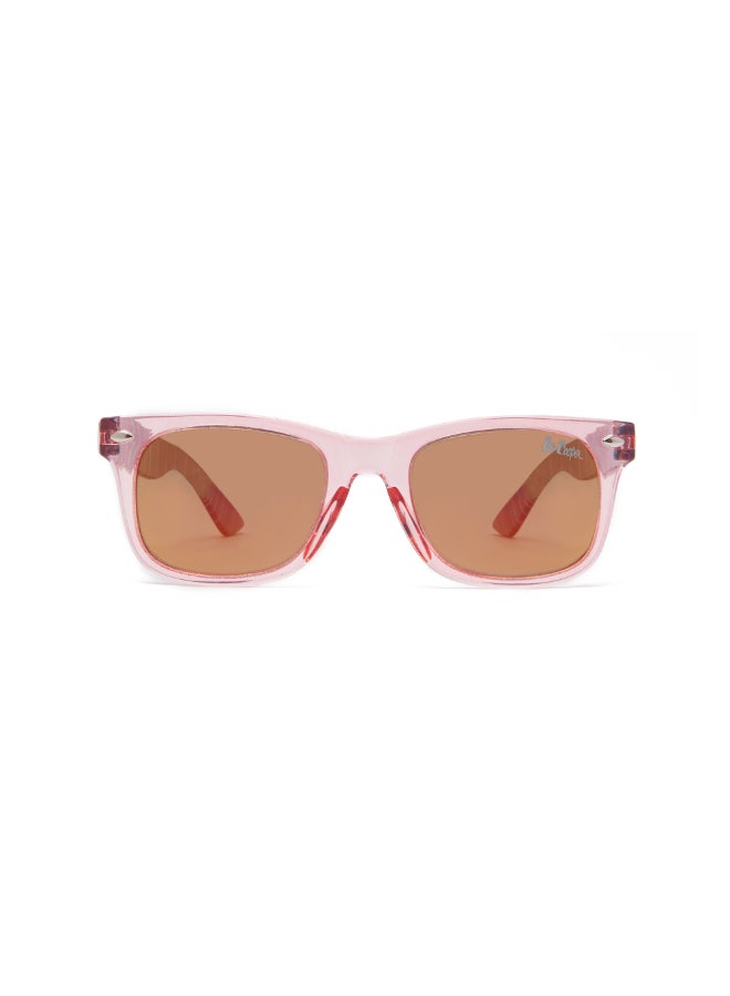 Kids' Polarized Sunglasses Pink Frame Pink Mirror Lens - 44mm Lens - LCK114C03