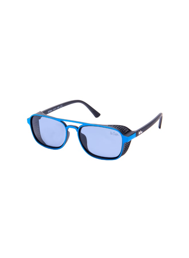 Kids' Polarized Sunglasses Black With Blue Frame Blue Lens - 48mm Lens - LCK111C02