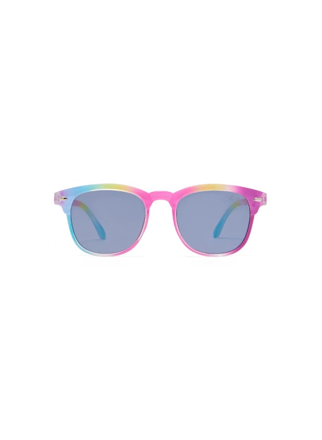 Kids' Polarized Sunglasses Rainbow Colorful Frame Blue Lens - 41mm Lens - LCK115C02