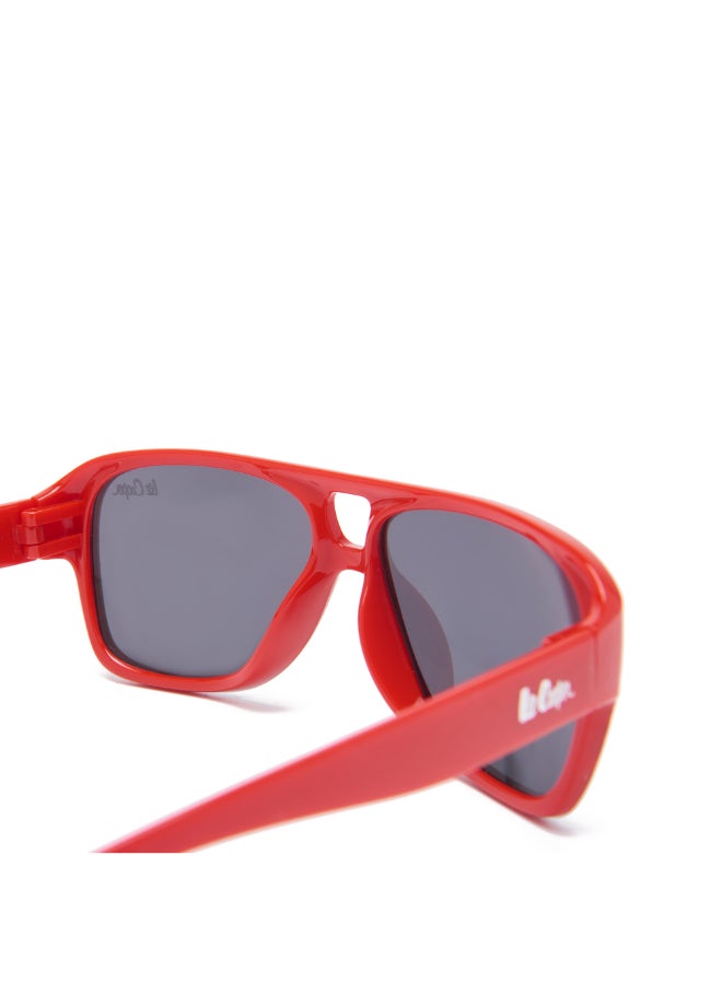 Kids' Polarized Sunglasses Red Frame Grey Lens - 52mm Lens - LCK108C02