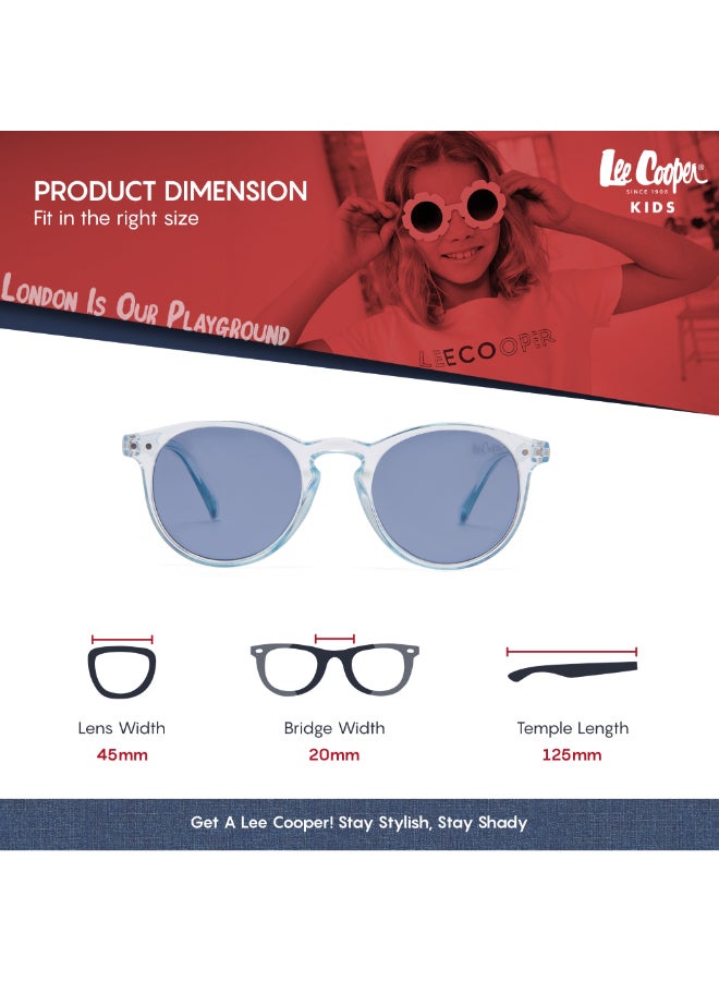 Kids' Polarized Sunglasses Blue Frame Blue Lens - 45mm Lens - LCK112C02