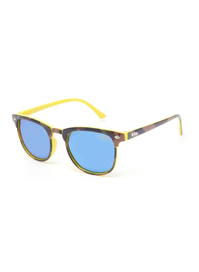 Kids' Polarized Sunglasses Yellow Frame Blue Mirror Lens - 50mm Lens - LCK105C01