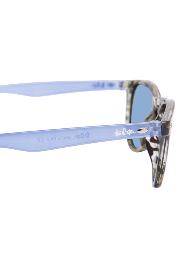 Kids' Polarized Sunglasses Blue Frame Blue Mirror Lens - 48mm Lens - LCK106C02