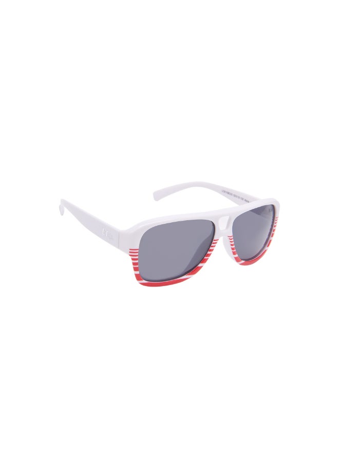 Kids' Polarized Sunglasses White Frame Grey Lens - 52mm Lens - LCK108C03