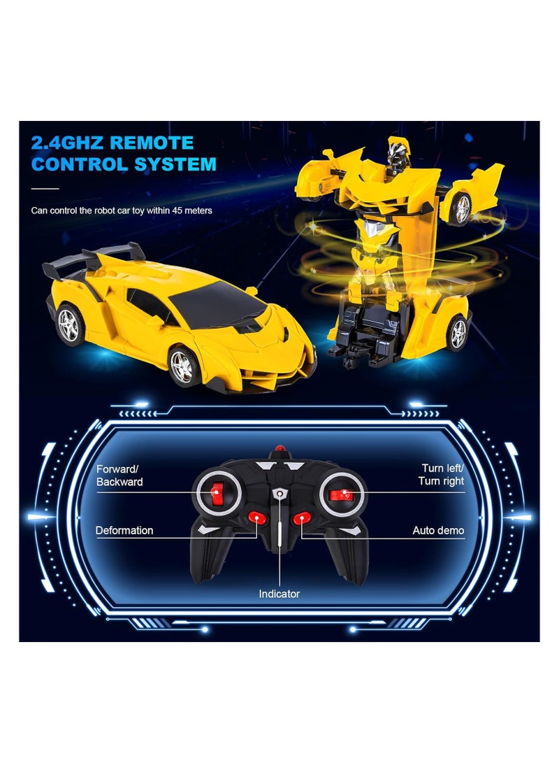 Kids Toys for Boy Girl Age 5-7,Deformation Robot Car Toys for Children Remote Control Transforming Robot Cars for Kids 8-13 Year Old Best Birthday Xmas Gift for Boys RC Racing Car Toys for Kid