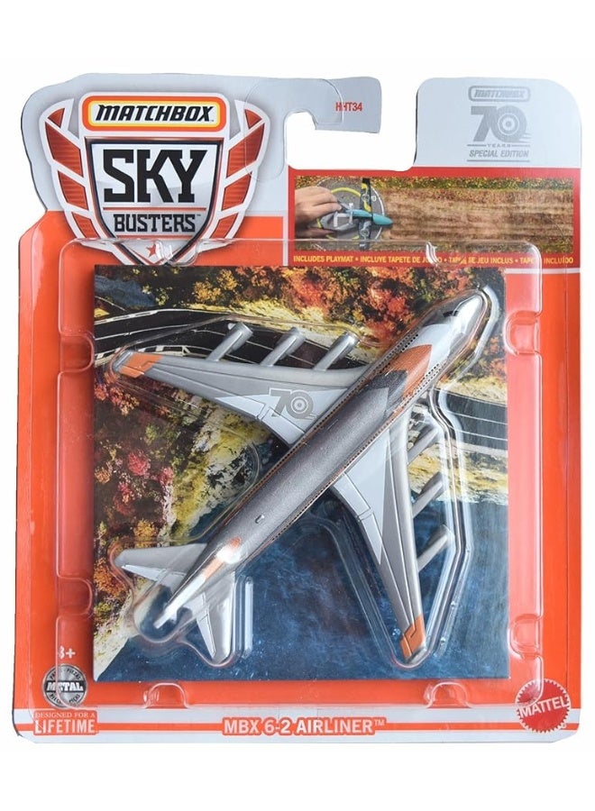 Matchbox Sky Busters MBX 6-2 Airliner, Includes playmat