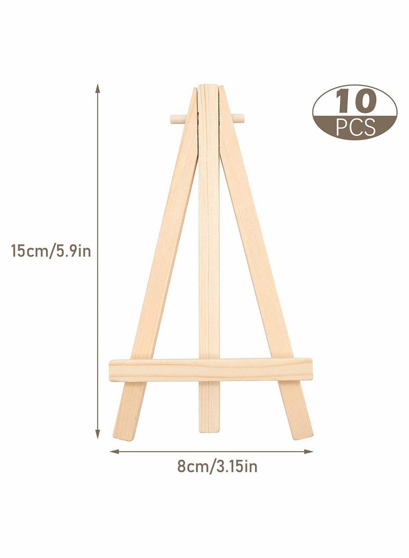 Mini Wooden Easel SYOSI Desktop Small Easel Wooden Photo Frame Tripod Digital Oil Painting Display Mini Easel Advertising Display Stand 10 Pieces