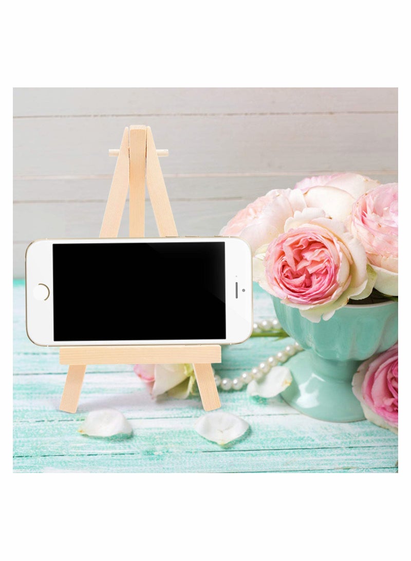 Mini Wooden Easel SYOSI Desktop Small Easel Wooden Photo Frame Tripod Digital Oil Painting Display Mini Easel Advertising Display Stand 10 Pieces