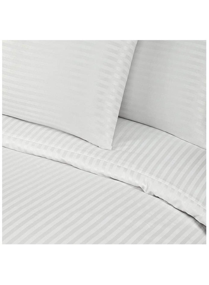 Somer Field - Bus - Duvet Cover Set - Stripe Fabric - White - Best Buy (King (U.S. Standard) (06) Piece Set)