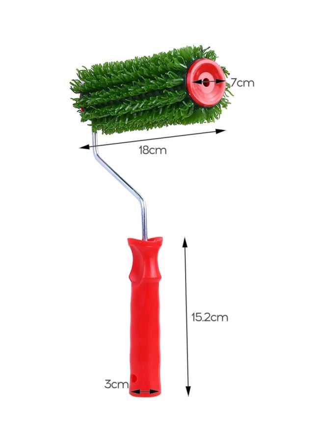 Grass Painting Brush Roller Red/Green 7inch