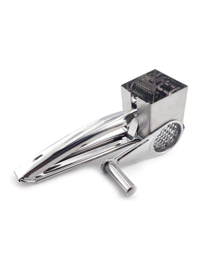 Stainless Steel Manual Rotary Cheese Grater And Shredding Grinder For Restaurant Kitchen Gadget Silver 20*9*12cm