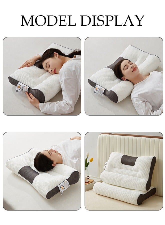 1PCS Comfort Ergonomic Pillow for Pain Relief Bed Pillow for Sleeping, Ergonomic Orthopedic Cervical for Neck and Shoulder Pain, Side Back Stomach Sleeper