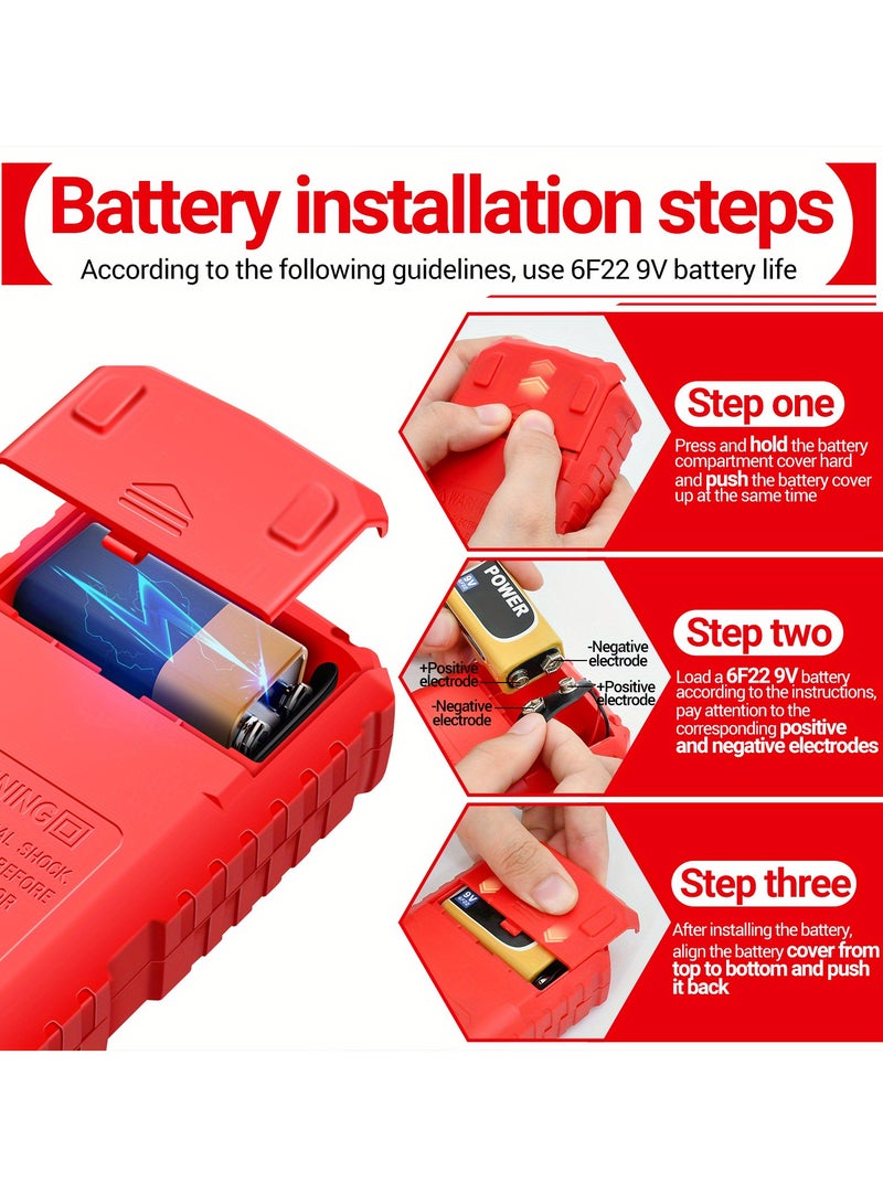 SZ308 Digital Multimeter, High Precision Electrical Maintenance Tester, AC/DC Voltage Current Resistance Multifunction Meter, Battery Powered (Without Battery), ≤36V Operating Voltage