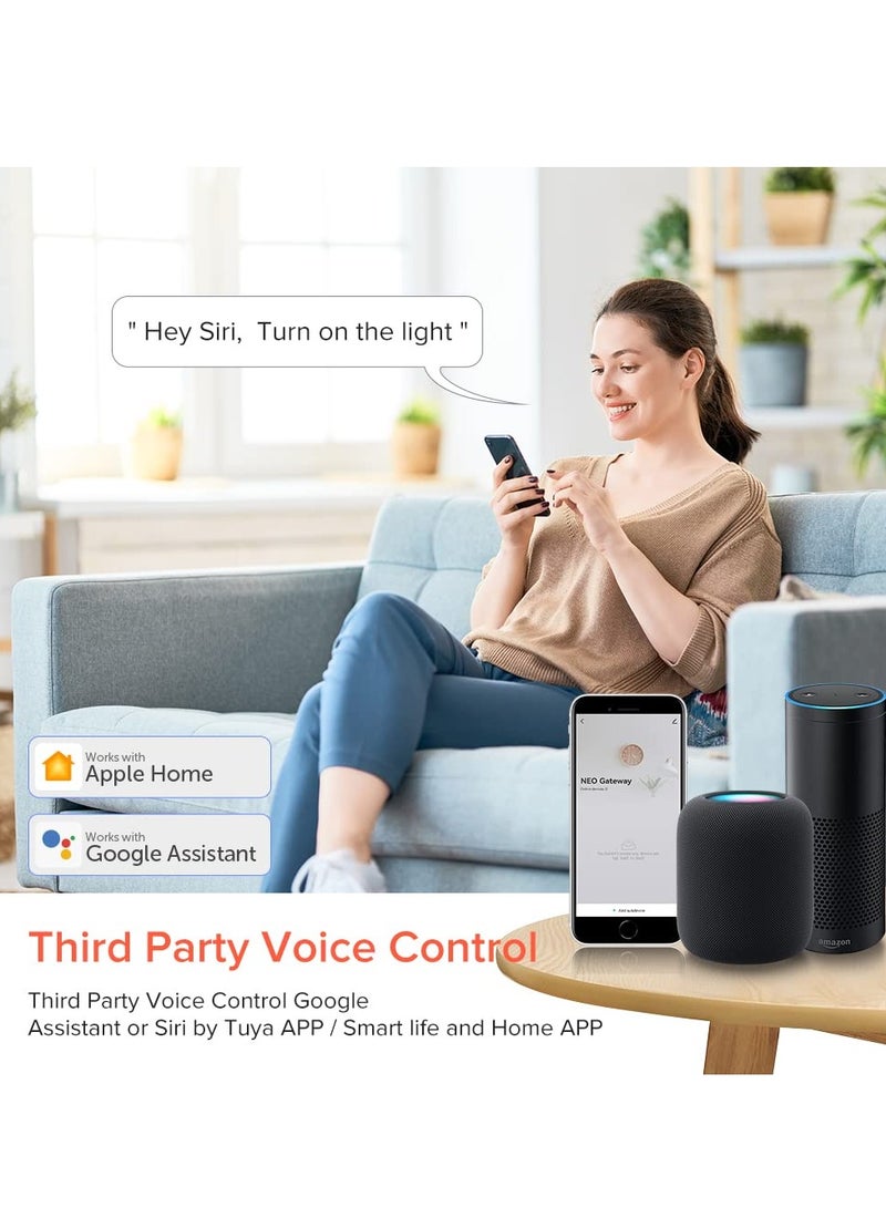 Tuya Zigbee 3.0 Hub Gateway - Smart Home Controller Compatible with Alexa & Google Home, WiFi & Wired Connectivity, Works with Smart Life App for Seamless Automation