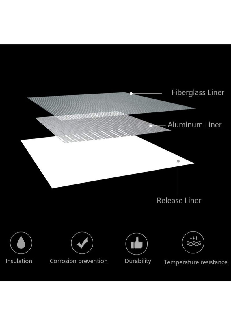 Fiberglass Wall Repair Patch Kit - 8 Self-Adhesive Patches for Drywall, Vinyl Siding & Aluminum Fences - Perfect for Covering Cracks, Holes & Blemishes (White)