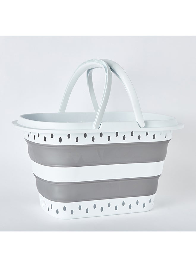 Collapsible Space Saving Laundry Basket with Handles 32 L