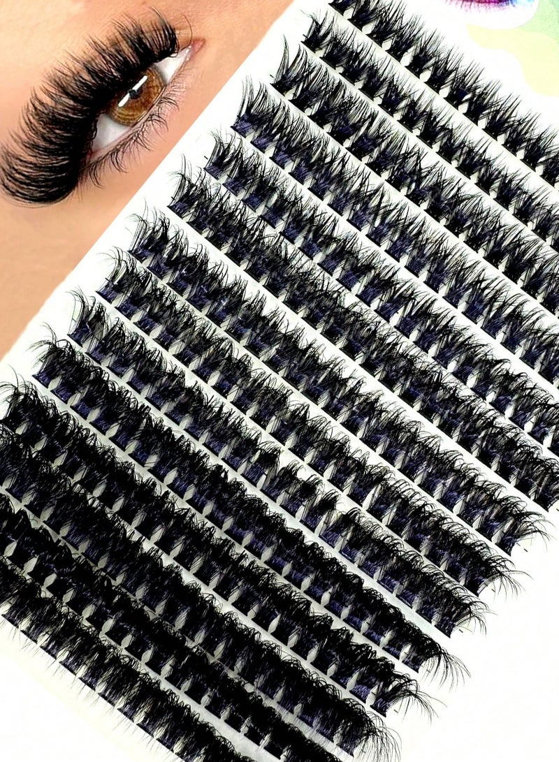 280Pcs 80D Curling Eyelashes Natural Eyelashes Curly Soft， Fluffy Messy Faux False Eyelashes DIY Personalized Eyelashes Reusable for Make up