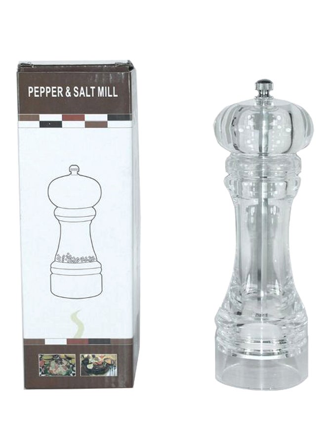 Manual Pepper Grinder Salt Spices Mill Shaker Clear 6 x 18cm