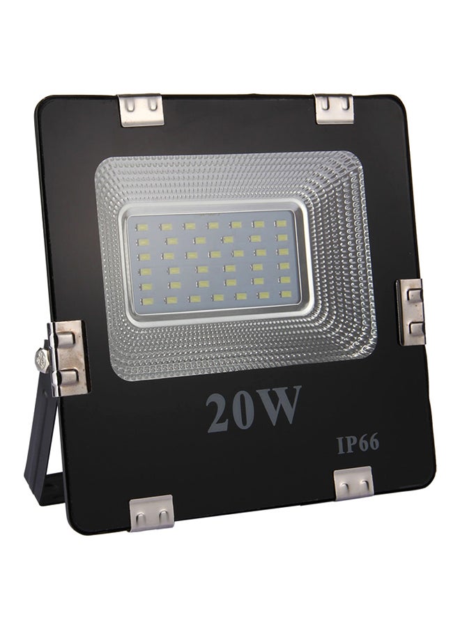 Waterproof LED Flood Light Black 19 x 19 x 3centimeter