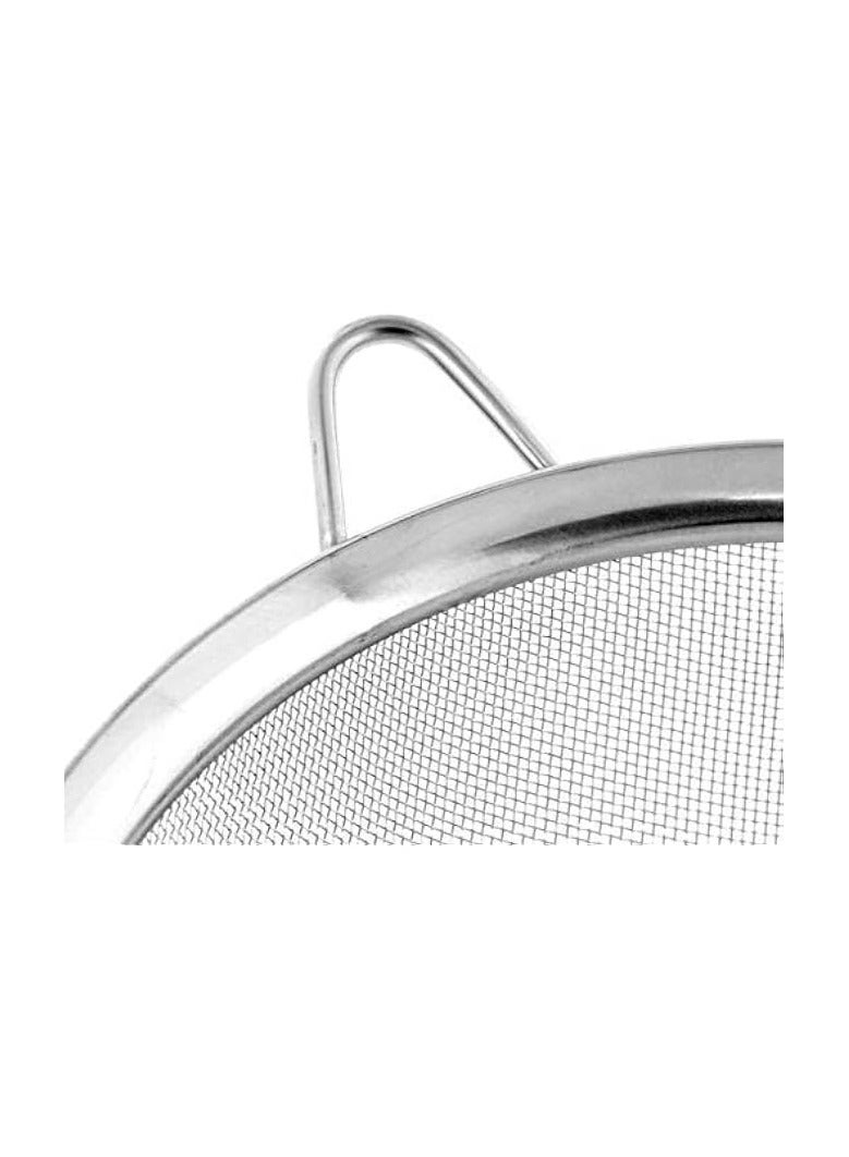 Strainer with Sturdy Handle - Fine Mesh Sieve Ideal for Baking, Rice,  Bone Broth