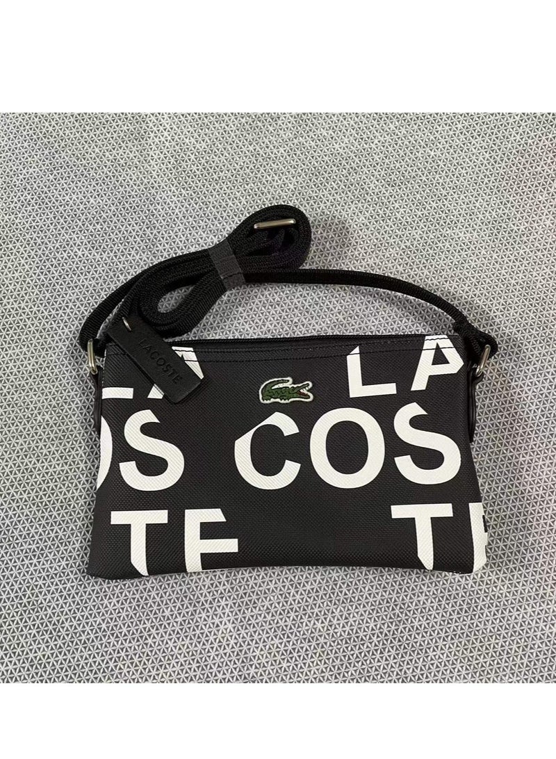 Lacoste Solid Small Zipper Wallet Crossybody